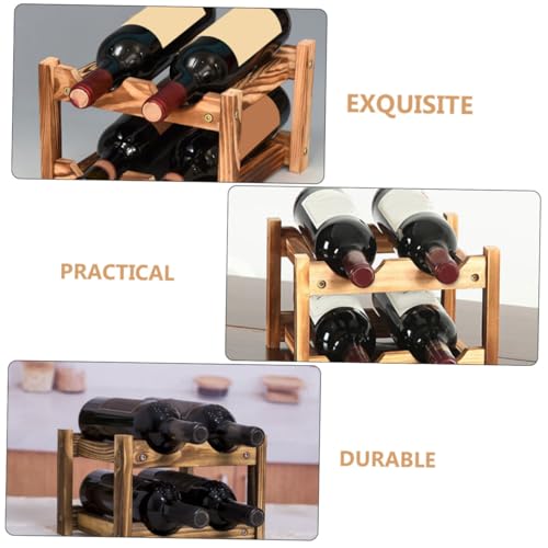 Casier à bouteilles de vin en bois créatif et élégant pour salon - 7