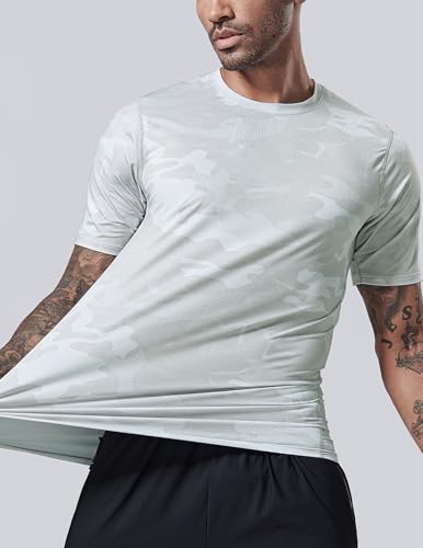 Image of 5 Pack Men's Active Quick Dry Crew Neck T Shirts | Athletic Running Gym Workout Short Sleeve Tee Tops Bulk