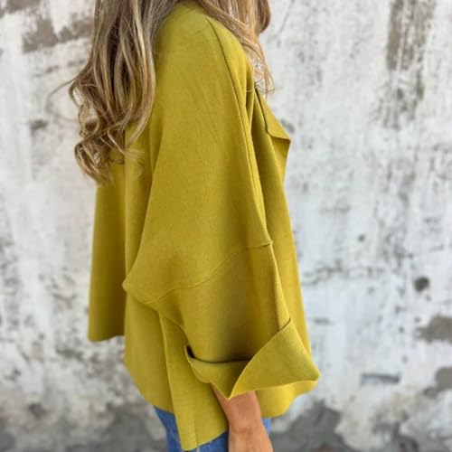 Women's Casual Faux Suede Cardigan,Lightweight Solid 3/4 Sleeve Open Front Cropped Jacket Coat,Lapel Cropped Blazer Suit3