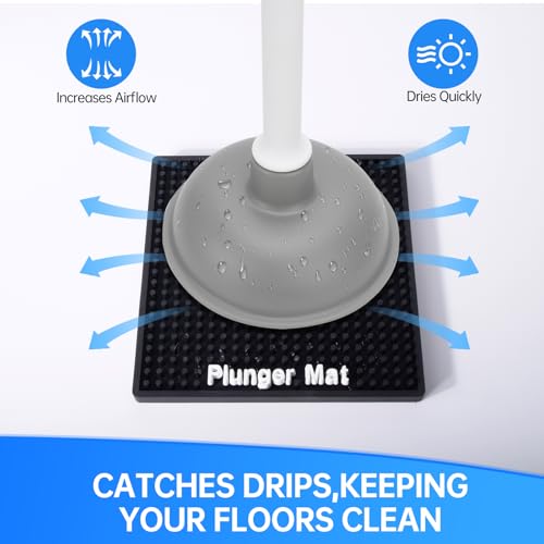 Image of Toilet plungers & Holders, Toilet Plunger with Holder Combo for Bathroom Cleaning, Quick-Drying Plunger with Holder