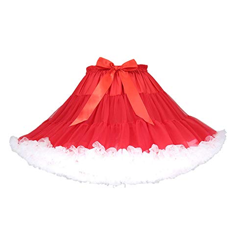 Colyanda Womens 3-Layered Pleated Tulle Petticoat Tutu Puffy Party Cosplay Skirt3