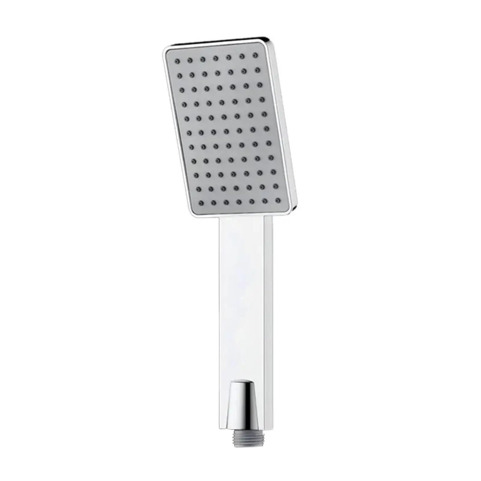 Alcachofa de ducha de alta presión, rociador de mano cuadrado, color plateado/negro, pulverizador universal, accesorios de baño para el hogar (plateado)