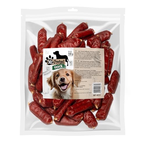 Mr. Pretzel Premium Hundesnack 500g – Enten Würstchen – natürlich & getreidefrei