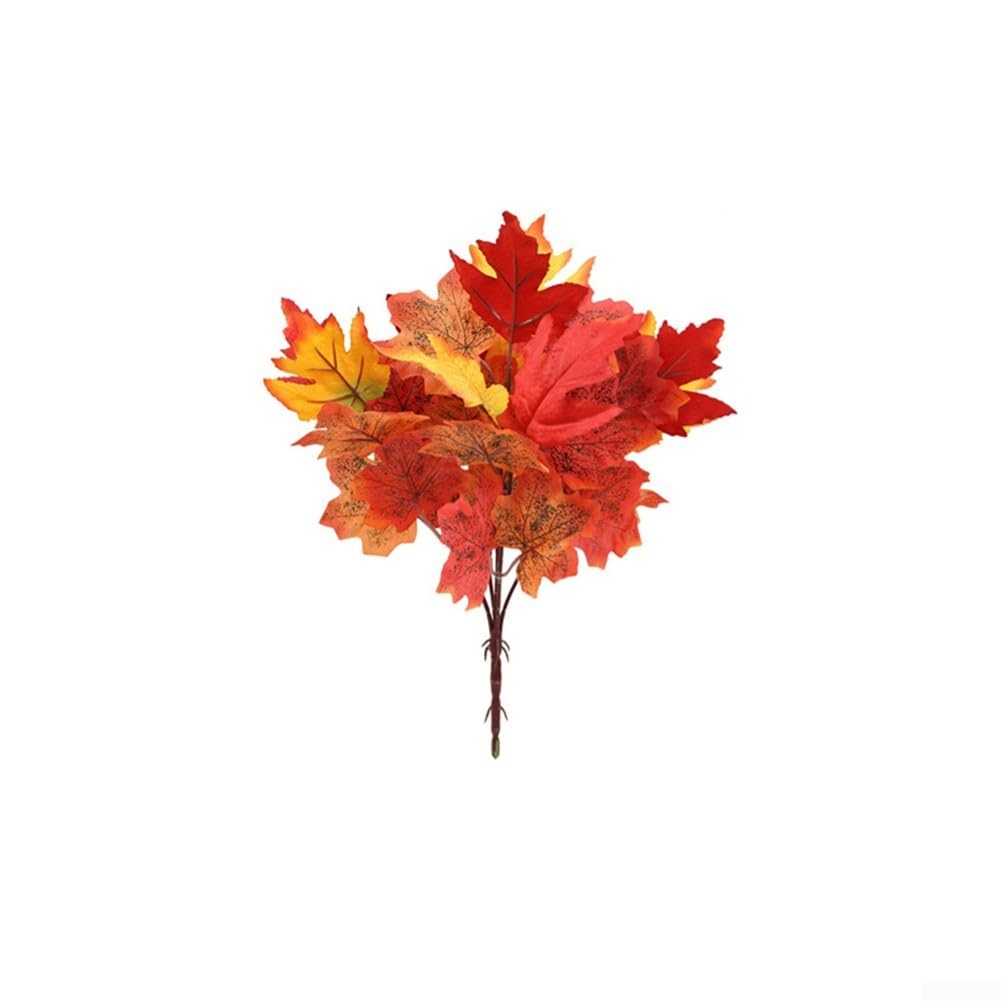 Bouquet di foglie autunnali artificiali, 40 cm, 4 pezzi, 4 pezzi