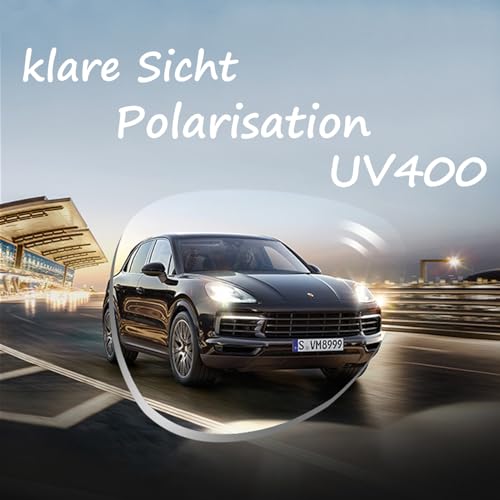 Sonnenbrille Polarisiert UV400 – Leichte Unisex Sportbrille im Retro 70er Design – Für Damen & Herren, Autofahren, Radfahren, Angeln & Outdoor