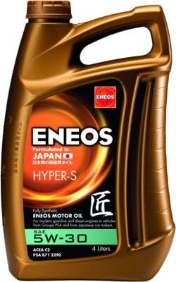 ENEOS Aceite de motor 5W-30 Hyper-S Aceite completamente sintético ACEA C2 4L Compatible con PEUGEOT 208 I Hatchback CA, CC 2008 I A94, CU 107 Hatchback PM, PN, KIA RIO III UB, CITROËN C1 PM, PN