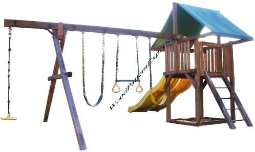 Play Fort Swing Set How-to Book; Paper Pattern Plan to DIY and Easily Build Large Wood Yard Playground