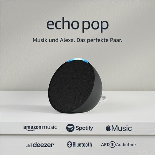 Echo Pop (Neueste Generation) | Kompakter und smarter Bluetooth-L...