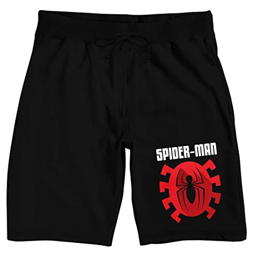 Spider-Man Classic Icon Men's Black Sleep Pajama Shorts