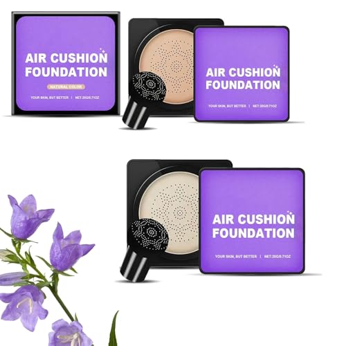 Serentia Elixir Cream Flawless Radiant Skin Instantly, Serentia BB Cream, Air Cushion CC Mushroom Head Foundation, Waterproof Oil Control Hidrating Corrector (Natural + Marfil)