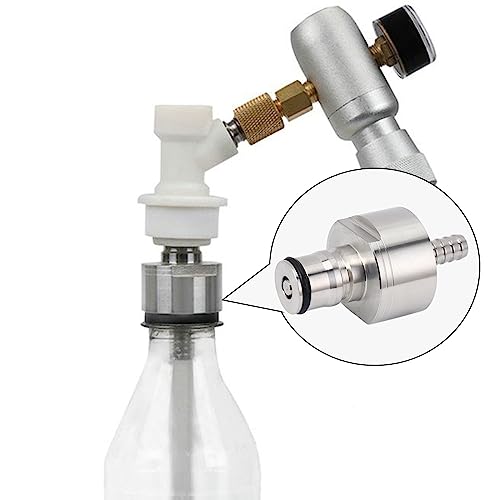 Happysnow 2Pcs / Lot 304 Edelstahl Carbonation Cap 5/16 Barb, Ball Lock Typ, Fit Soft Drink PET Flaschen, Homebrew Kegging