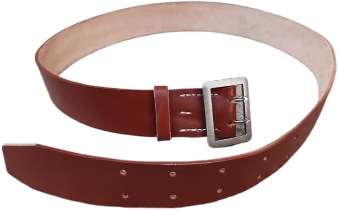 Reproductions Reproductions WW2 GERMAN OFFICER DOUBLE CLAW BROWN LEATHER BELT length: 50INCH Waist hole size: 36-46"