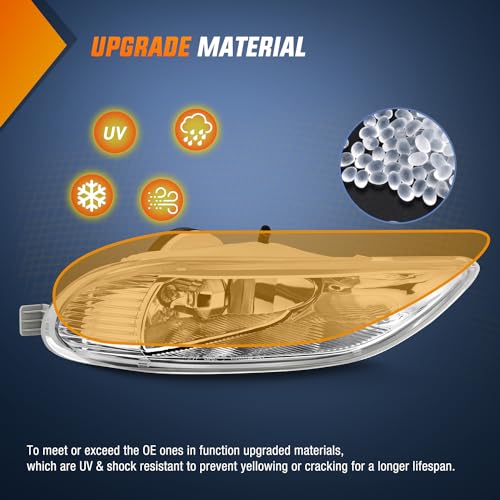 Image of Nilight Fog Light Assembly Compatible with 2002 2003 2004 Toyota Camry 2005 2006 2007 2008 Toyota Corolla 2002 2003 2004 Toyota Camry Fog Lamps Replacement Clear Lens with 9006 12V 55W Bulbs