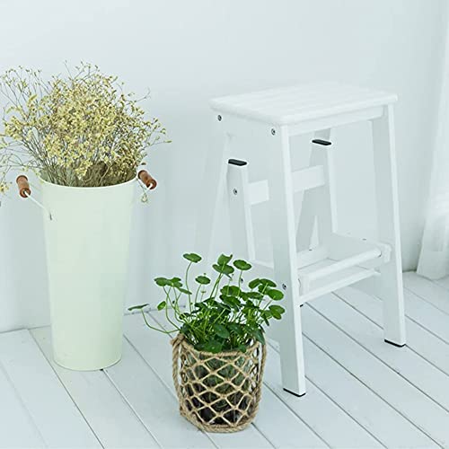 Escabeau 3 marches blanc multifonctionnel et compact