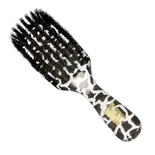 Torino Pro Wave Brush #261 7 Row Soft bristles Shower brush -100% Pure Boar Bristles - Great for laying down your 360 Waves