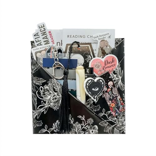 ゴシックブラインドデート 本付き ? ハロウィーンの魔女の不気味なブラインドボックスサプライズ、熱狂的なステッカー/キーチェーン&実用的な文房具付き、DIY愛好家へのギフト(スタイルE)