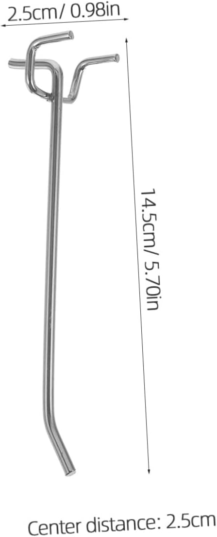 Cabilock 50pcs Garage Tool Organizer Wall Mount Hooks Adhesive Pegboard Hooks for Tools Crafts Jewelry Supermarket Display Spacing