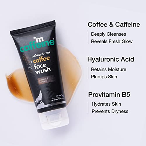 mCaffeine Face Wash Combo Pack with Face Scrub (75ml each) | Pack of 2 Coffee Face Care Kit for Pollution Control & Tan Removal - Image 3