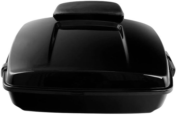 Miniatura 4 de TCMT Chopped Tour Pack - Portaequipaje negro con respaldo y estante superior, adecuado para Harley Road Street Glide 14-20