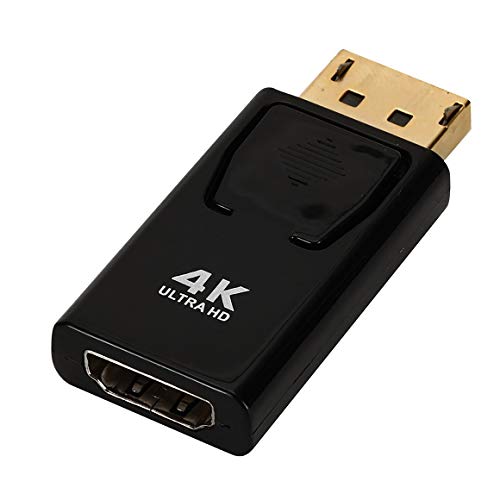 Connecteur Compatible DP vers HDMI, Adaptateur 4K Compatible DP vers HDMI Displayport Revolution Compatible HDMI Femelle DP vers Compatible HDMI (Noir) Cover