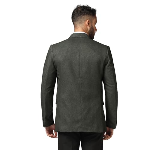 Image of TAHVO Men Blazer Lycra Fabric Slim Fit Single Breasted Blazer