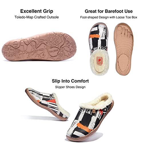 UIN Men's Mules Slipper Loafers Lightweight Comfort Mules Walking Casual Clogs Household Slip Ons Art Painted Travel Shoes Midnight Street 2 7