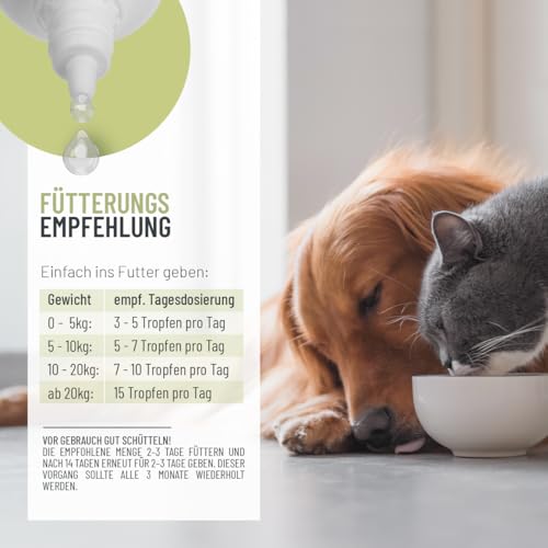 ReaVET Wurm-Kraut Liquid 100ml – für Hunde & Katzen, mit echtem Wurmkraut (Artemisia Absinthium) in rezepturbasierter Pflanzenformel, geeignet für alle Haustiere