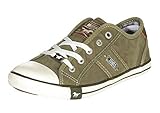 chucks grün 40 5-Loch-Schnürung MUSTANG Damen 1099-302-777 Sneaker, Grün (Khaki 777), 38 EU