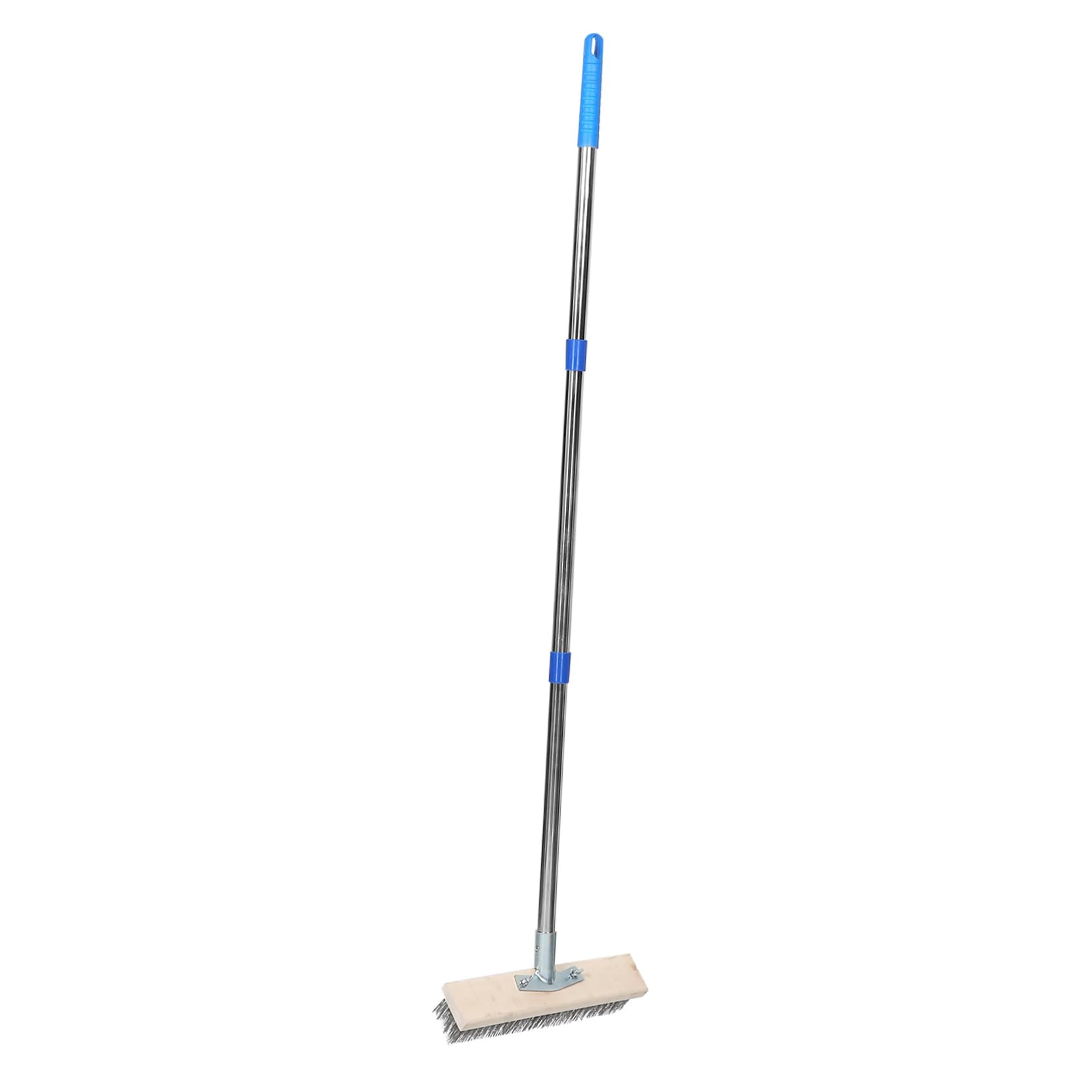 Brosse acier inoxydable avec manche réglable en métal durable pour cour