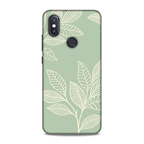 Image of Printed Mobile Back Hard Case Cover for Redmi Note 5 Pro | Leaves, Sketch, White Leaves A-2192
