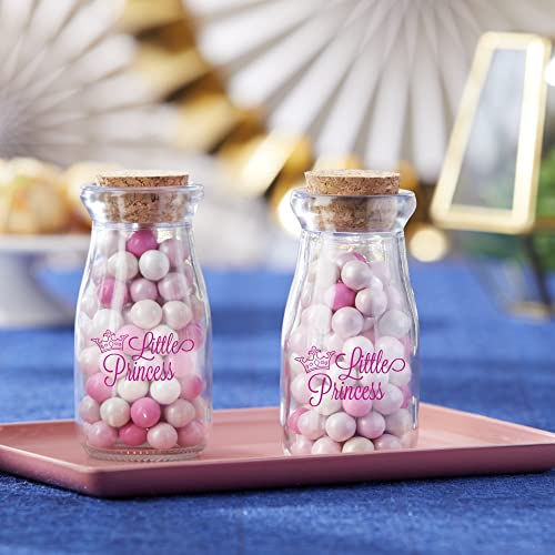 Kate Aspen "Little Princess Vintage Milk Shaped Corked Glass, Baby Shower/Birthday Party Favor Decorative Bottles, 18 Count (27196NA-LP) - Image 8