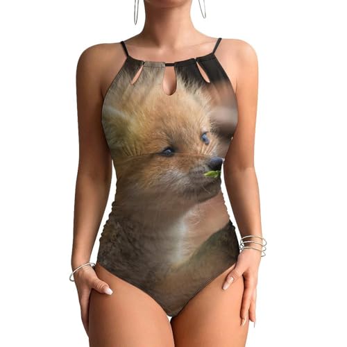 Maillots de bain une pièce femme contrôle ventre Petit Renard monokini beachwear