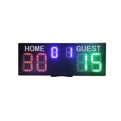 ZHONG XIAO XIAO LED Electronic Scoreboard, Digital Scoreboard with Remote Control, Portable Basketball Scoreboard, Digital Tennis Scoreboard for nets, Outdoor Sports Volleyball/Football Scoreboard