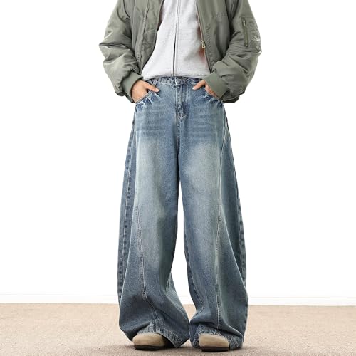 Wide Leg Denim Pants Loose Trousers Baggy Men's Jeans2