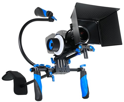 Morros Dslr Rig Movie Kit Shoulder Mount Rig With Follow Focus And Matte Box And Top Handle For All Dslr Cameras And Video Camcorders #TOP2