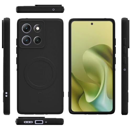 Image of Back Cover | MagFit Ring Design (Non-Magnetic) | Shockproof Protection | Anti-Slip Grip | Raised Camera Edges | Slim Protective Case for Motorola Moto G86 5G / G86 Power 5G (Matte Black)