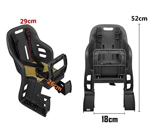 Cadeirinha Para Bicicleta com Proteção das Pernas Preta Traseira