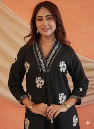 Image of Women's Mulmul Cotton Kurti with Pant and Dupatta