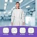 AMZ Medical Supply Disposable Isolation Gown, Large. Pack of 1 White Microporous 50 GSM PPE Gowns Disposable. Personal Protective Gown with Elastic Wrists, Thumb Loops, Waist Neck Ties, No Pockets