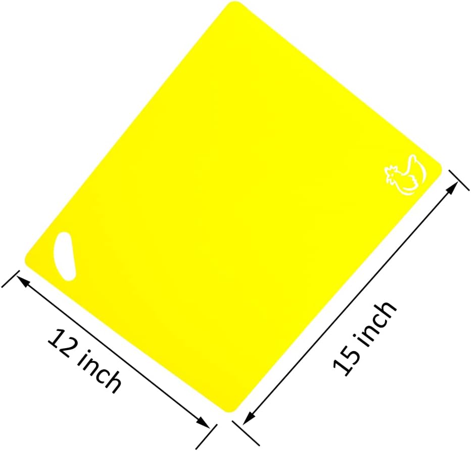 Flexible Cutting Boards Set, Cutting Board Mats for Cooking, Colored