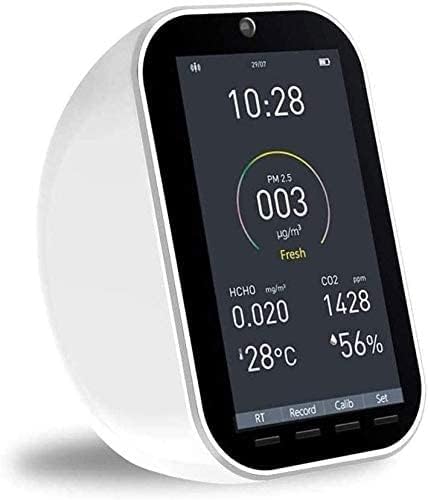 LIIAV Air Quality Monitor Indoor, Accurate Air Tester Detector for HCHO CO2 PM2.5 Home Air Test Kits with Colorful LED Screen Suitable for Home Office and Various Occasion