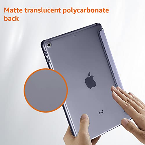 Image of AmazonBasics Smart Trifold Hard Matte Back Flip Stand Case Cover for Apple iPad 10.2 Cover iPad 9th Generation Cover 2021 8th Gen 2020 7th Gen 2019 Generation Case [Auto Sleep /Wake Case] - Lavender