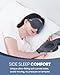 MZOO Luxury Sleep Eye Mask for Side Sleeper Men Women, Zero Eye Pressure 3D Sleeping Mask, Light Blocking Patented Design Night Blindfold, Soft Eye Shade Cover for Travel, Grey