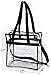 Handy Laundry Clear Tote Bag Stadium Approved - Shoulder Straps and Zippered Top. Perfect Clear Bag for Work, Sports Games and Concerts. Meets Stadium Tournament Guidelines. (Black)