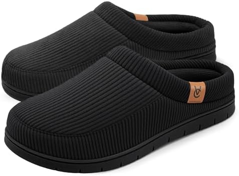 VeraCosy Men's Moccasin Slippers Comfy Soft Durable Slip-on Indoo...