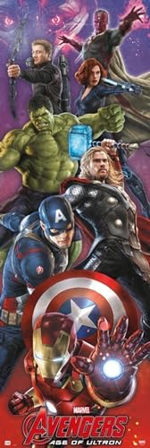 Grupo Erik Affiche de porte Avengers, 158L x 53l cm