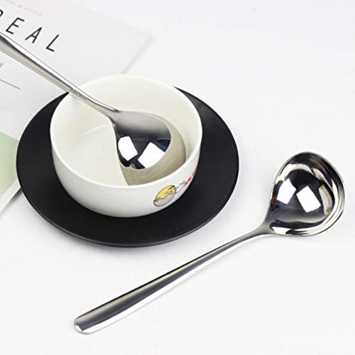 YARNOW Soeplepels Ronde Lepels Van Roestvrij Staal Mini Sauslepel Diepe Soeplepel Set Van 2 - Image 3