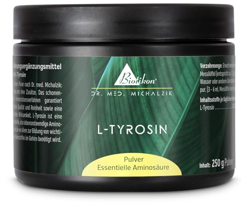L-Tyrosin Pulver Dr. med. Michalzik - Hochreine, vegane Aminosäure - ohne Zusatzstoffe - von BIOTIKON®