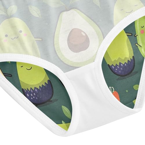 Cute Avocados Undies for Toddler Girls, Panties for Girls, 2T–8 Years4
