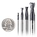 Amana Tool - AMS-154 4 Pack CNC Spiral End Mill, Steel & Stainless Steel Cutting with AlTi